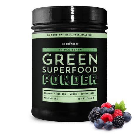 Green Superfood Triple Berry Powder 294 G Sb Organics Store