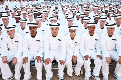 Plebes Participate In The Oath Of Office Ceremony At The End Of The