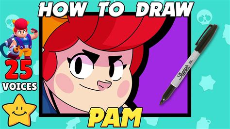 How To Draw Pam Icon With All 25 Voice Lines Brawl Stars Digital