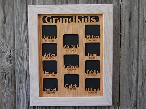 11x14 Grandkids Name Picture Frame With Dates Personalized