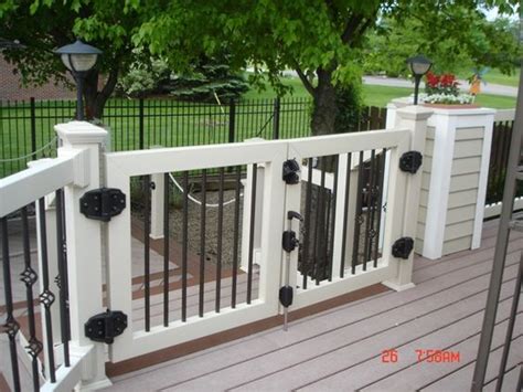 Vinyl fence post cups 4 x 4 2 piece base england trim ring skirt railing pvc vinyl color white. Vinyl Deck Gate Kits | Vinyl Railing Gates - YOURrailing ...