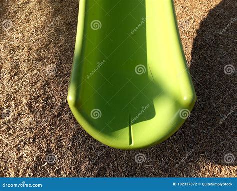 New Modern Playground Equipment Green Plastic Slide At Park School