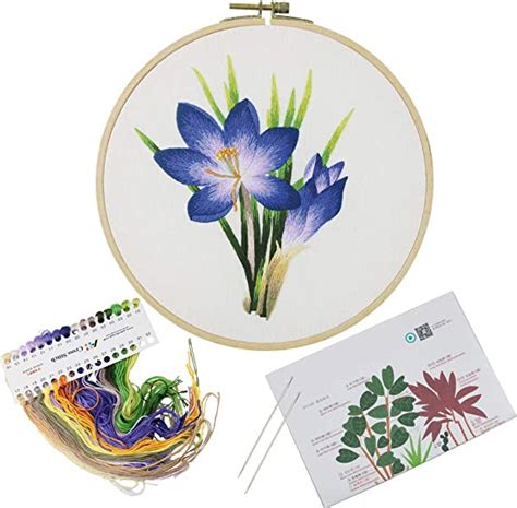 Beginner Embroidery Kit For Adults With Stamped Pattern Diy Handmade