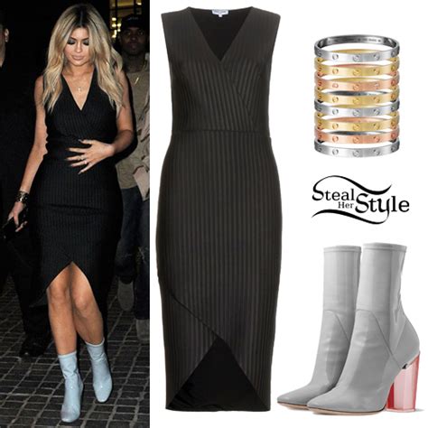 kylie jenner dress gray famous person