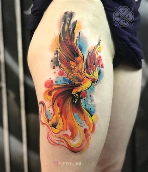 Katryntol Watercolor Phoenix Tattoo Dream Tattoos Tattoos