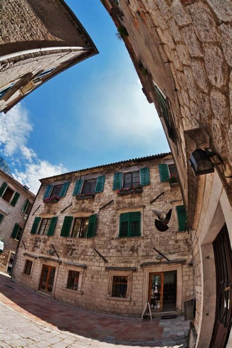 Fish Eye View Of The Old City On Sky Background Stock Photo Image Of
