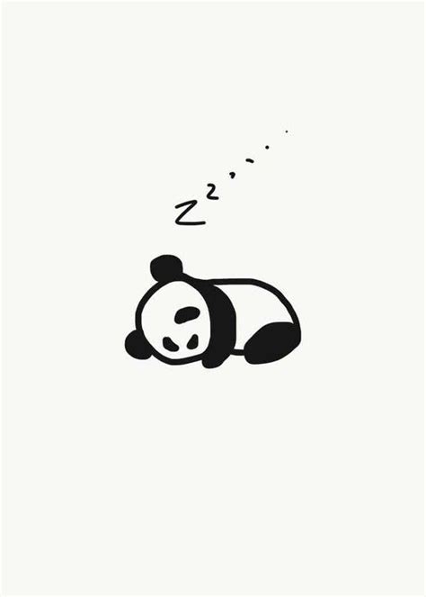 Zzz Baby Panda Sleeping Panda Illustration Nursury Art Wall Art