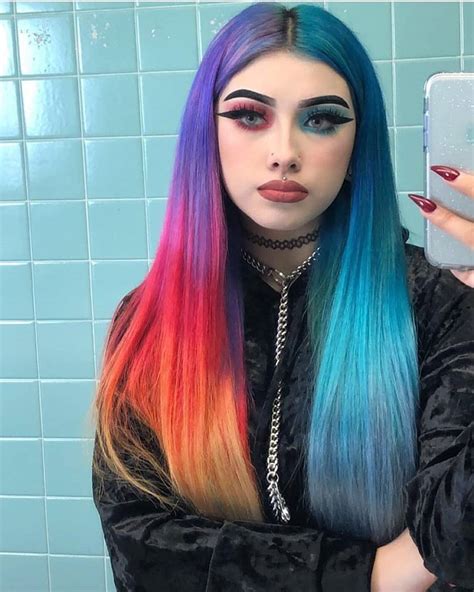 Colorful Hair All Day Colored Beauties Instagram Photos And Videos Hair Color Blue Hair