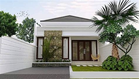 √ Desain Rumah Minimalis 1 Lantai Sederhana dengan Batu Alam Terbaru