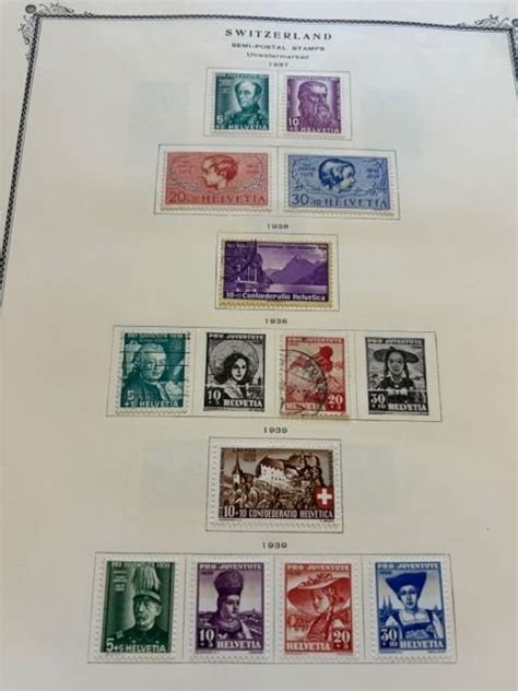 Switzerland Semi Postals 256 Stamps On 25 Pages United States