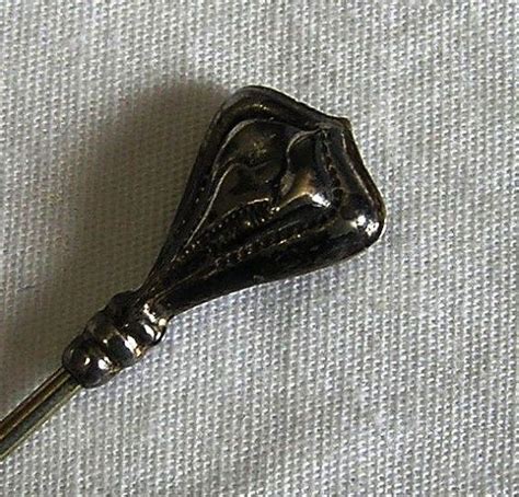 Vintage Hat Pin With Sterling Silver Head By Victorianwardrobe 1299