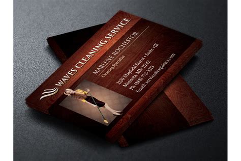 Business card design with vistaprint: Elegant Cleaning Service Business Card