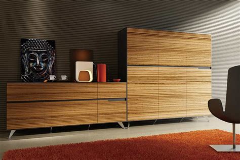 Wooden furniture offer warmth and beauty. Zebrano Wood Credenza by Unique Furniture | Unique Desks