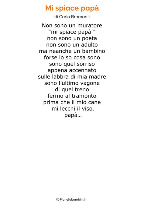 Poesie per il papà per bambini da stampare. 45 Poesie per la Festa del Papà per Bambini | PianetaBambini.it