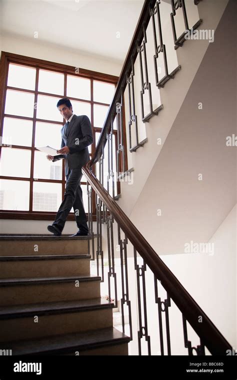 Indian Businessman Walking Stairs Hi Res Stock Photography And Images