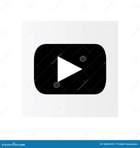 Icône Carrée En Noir Et Blanc De Logo De Youtube Illustration De