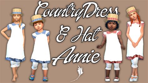 Country Dress Annie And Hat For Child And Toddlers Ts4child