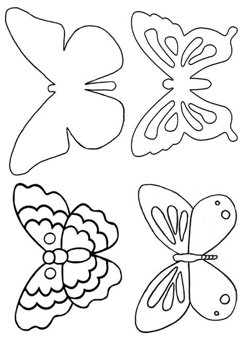 Butterfly Template Mariposas De Papel Moldes De Mariposas Patrones