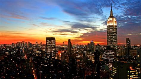 Nyc, empire state building, new york, skyline, sunset, dark. High Resolution Chicago Skyline Wallpaper (64+ images)