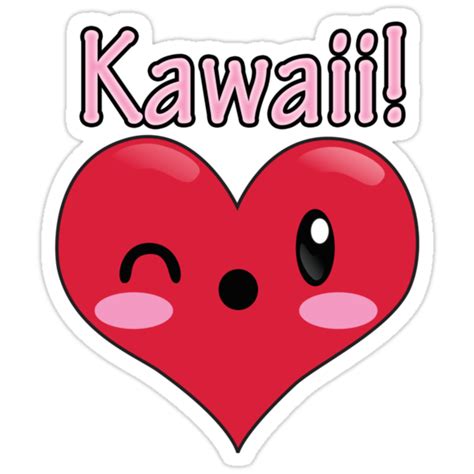Kawaii Heart Stickers By Animeplusyuma Redbubble