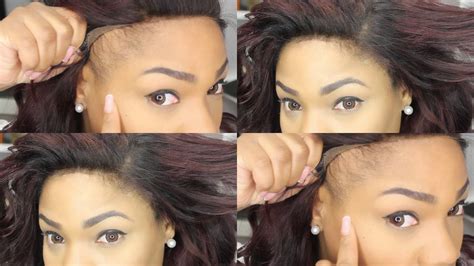 how to make your lace frontal look natural no edges no glue lace frontal wig youtube