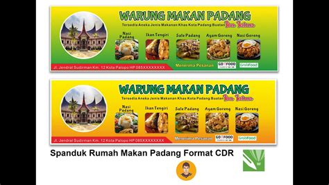 Cara Desain Spanduk Rumah Makan Padang Dengan CorelDraw X7 YouTube