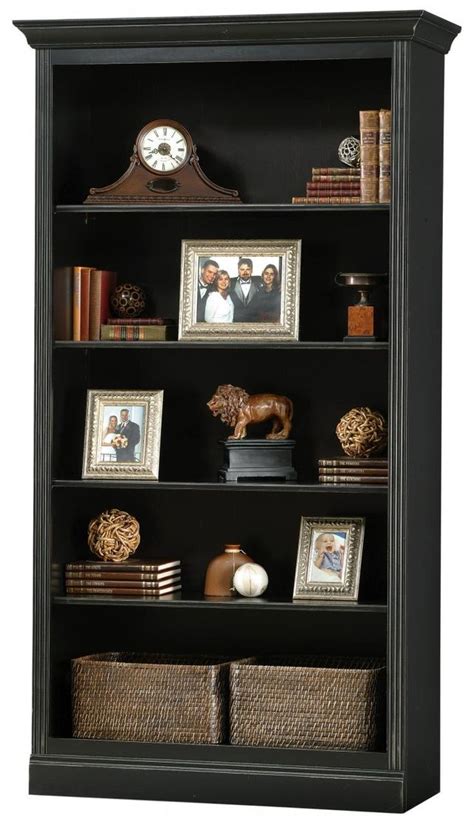 Howard Miller® Oxford Antique Black Center Bookcase Park Home Store