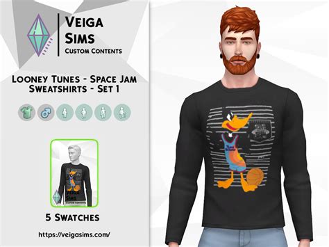 Looney Tunes Space Jam Sweatshirts Set 1 The Sims 4 Catalog