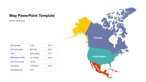 Map Powerpoint Template North America Map Presentation