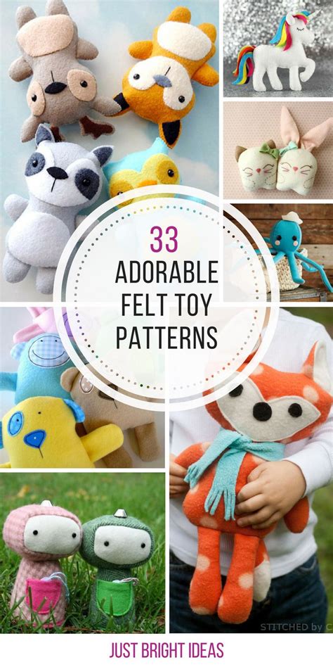 33 Super Cute Felt Toy Patterns Your Kids Will Love To Play With
