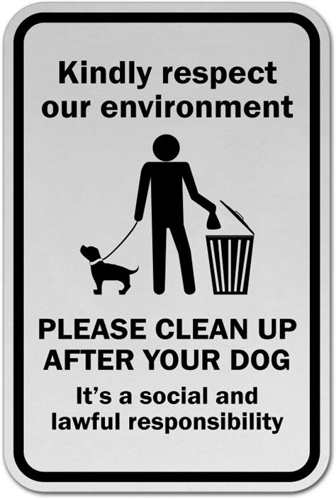 Please Clean Up After Your Dog Sign F7594