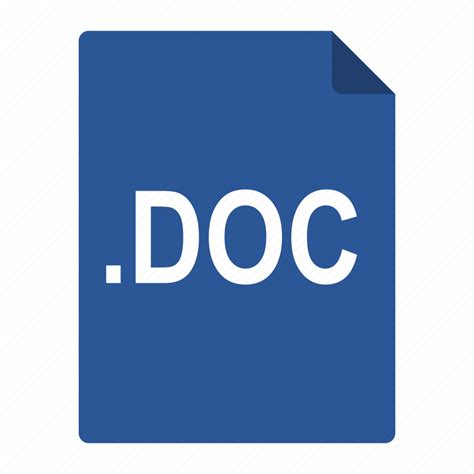 Doc File Format Microsoft Office Word Icon Download On Iconfinder