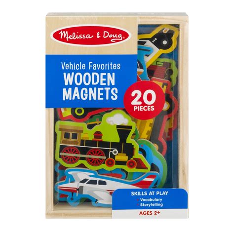 Melissa And Doug Wooden Magnets Vehicles