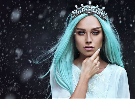 Fantasy Princess With Blue Hair By Tijana Moraca
