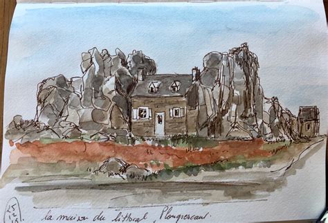 Je crois que la côte de granit rose est très belle, mais je pense que beaucoup d'autres endroits de bretagne sont très beaux et plus confidentiels. Croquis, côte de granit rose, Perros Guirec - Le Temps d ...