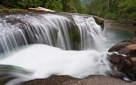 Lower Lewis River Falls Washington United States World Waterfall