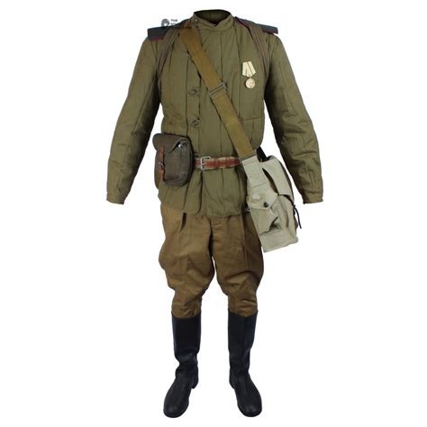 Wwii 1943 1945 Soviet Military Soldiers Infantry Winter Uniform Ussr