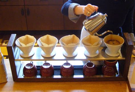 Coffee Pourover Stand Woodworking Project | The Down To ... Wood gold coffee filter stand.