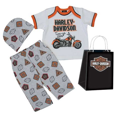Harley Davidson 3 6 Months Baby Boys Newborn 3 Piece T Set W