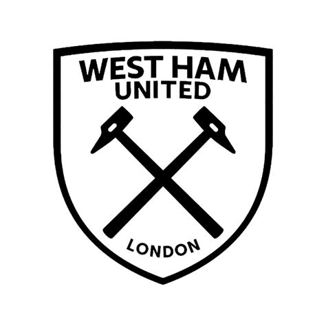 Black and white engraved ink art. West Ham United Logo Vinyl Decal Stickers | STICKERshop.nz