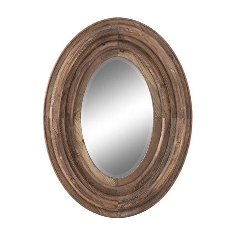Cooper Classics 24 In X 32 In Natural Rustic Wood Oval Framed Wall