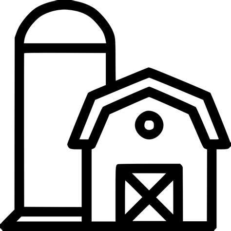 Barn With Silo Clipart Png Download Full Size Clipart 5522086