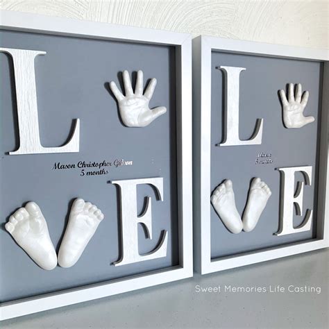Diy Hand And Feet Casting Kit For Baby Love Frame Nursery Etsy