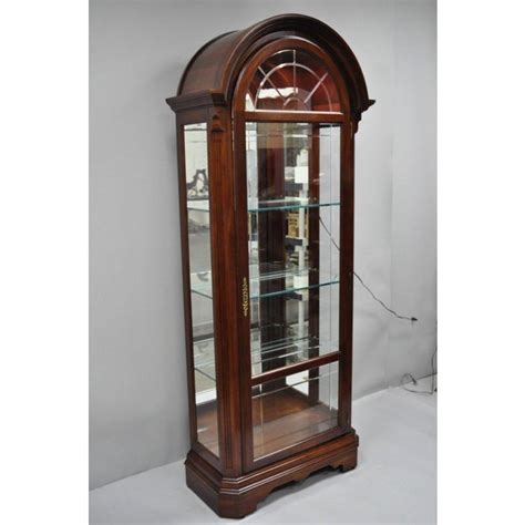 Check spelling or type a new query. Sligh Cherry Wood & Glass Dome Top Curio China Cabinet ...