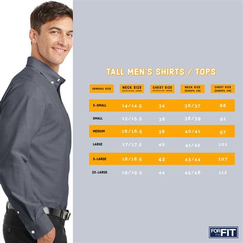 Mens Dress Shirt Size Chart Find The Perfect Fit For A Stylish Look
