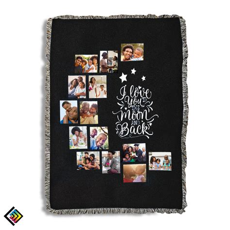 60in X 50in Sublimation Throw Blanket 14 Panel Moon Real Blanks