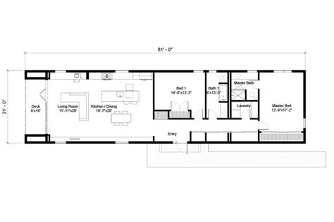 Modern Style House Plan 2 Beds 2 Baths 1575 Sqft Plan 497 25