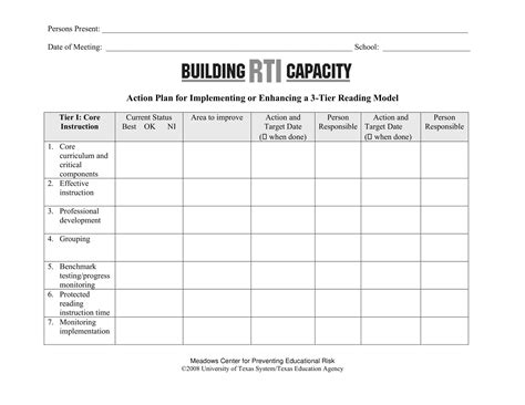 Free Printable Action Plan Templates Pdf Word
