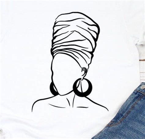 Nefertari Headwrap Afro Queen Black Power Black Woman Svg Etsy