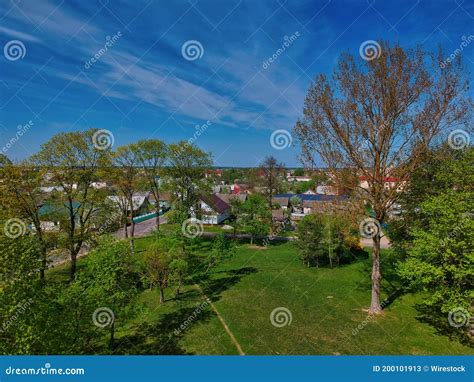 Aerial View Of The Countryside In The Minsk Region Of Belarus On A